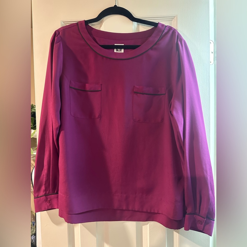 Anne Klein Purple Large Blouse